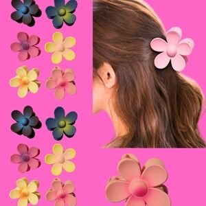 Pink Floral Hair Clip